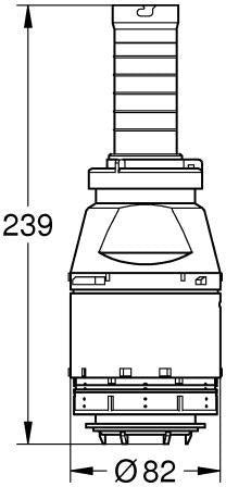 GROHE Ablaufventil 42690 unterbrechbar – Start/Stopp Betätigung für Spülkasten