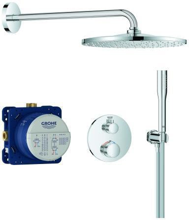 GROHE Grohtherm Unterputz-Duschsystem mit Rainshower Mono 310 und Thermostat, Chrom