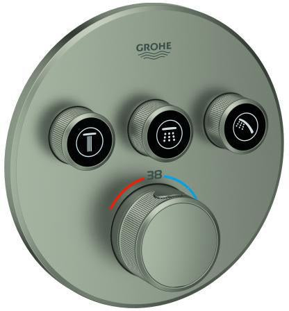 GROHE Grohtherm SmartControl Unterputz-Thermostat 3 Ventile hard graphite