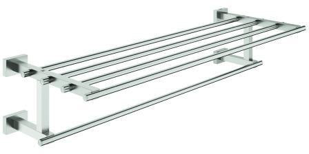 GROHE Essentials Cube Multi-Badetuchhalter 600 mm Chrom – 4 Handtuchhalter + Ablage