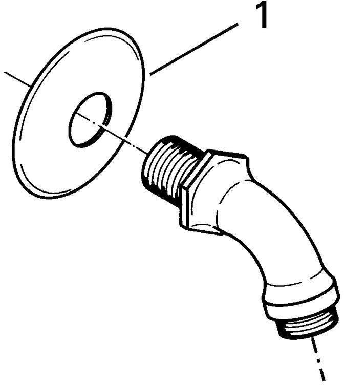 GROHE Relexa Brausearm 55 mm mit Rosette und Rückstromsicherung, Chrom