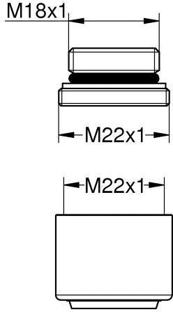 GROHE Mousseur 06574 Strahlregler M22 x 1 Innengewinde chrom