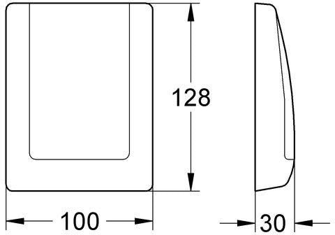GROHE Abdeckplatte Classic 43048 für Urinal – mattchrom, hochwertige Betätigungsplatte