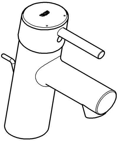 GROHE Concetto Einhand-Waschtischbatterie mit Zugstangen-Ablaufgarnitur, chrom – SilkMove Technologie