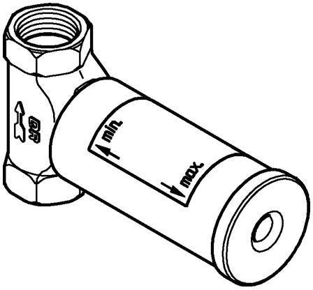 GROHE UP-Ventil-Unterteil 29802 – vormontiertes Oberteil, 3/4 Zoll Gewindeanschluss, DN20