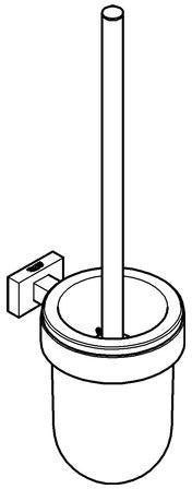 GROHE Essentials Cube WC-Bürstengarnitur Wandmontage Metall Chrom 40513_1