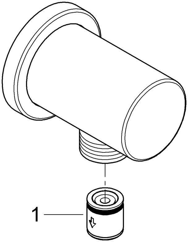 GROHE Rainshower Wandanschlussbogen 27057 DN 15 Chrom – eigensicher, mit runder Rosette