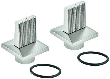 GROHE Allure Brilliant Griffpaar – Chrom, mit roter/blauer Temperaturanzeige