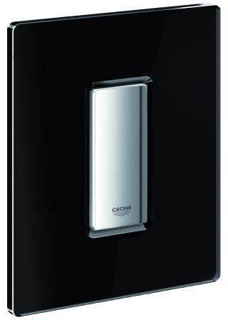 GROHE Skate Cosmopolitan Urinal-Betätigungsplatte 116x144 mm velvet black Glas