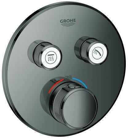 GROHE Grohtherm SmartControl Unterputz-Thermostat 2 Absperrventile hard graphite