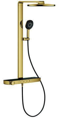 GROHE Rainshower Aqua Pure Duschsystem mit Thermostatbatterie, 360 mm Kopfbrause, Chrom