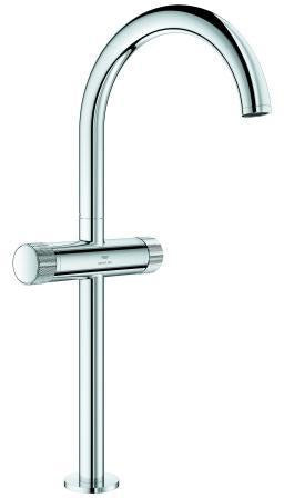 GROHE Atrio Private Collection Waschtisch-Einlochbatterie XL-Size mit Knopfbetätigung in Chrom