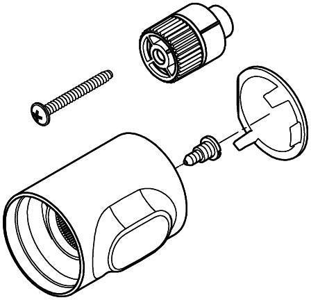 GROHE Grohtherm 500 Temperaturwählgriff 49178 – Chrom, mit 38 °C Temperatursperre