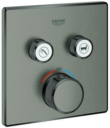 GROHE Grohtherm SmartControl Thermostat 29124 eckig 2 Absperrventile chrom