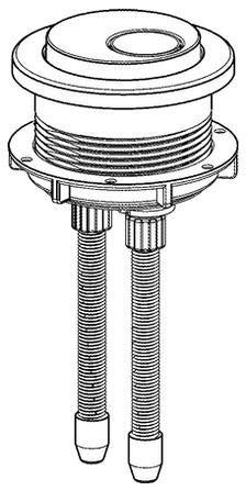GROHE 2-Mengen Druckknopf 49526 für Keramik-Spülkasten – Chrom, zwei Spültasten