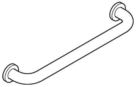 GROHE Essentials Wannengriff 450 mm Metall Chrom – Wandmontage, verdeckte Befestigung