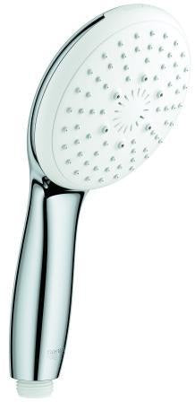 GROHE Handbrause Tempesta 110 mit 3 Strahlarten und EcoJoy – Chrom, 7,4 l/min