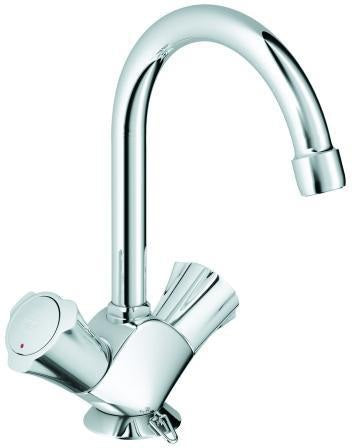 GROHE Costa Waschtisch-Einlochbatterie mit schwenkbarem Auslauf und versenkbarer Kette – Chrom