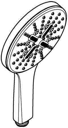 GROHE Rainshower SmartActive 130 Handbrause mit 3 Strahlarten und SmartTip in Chrom