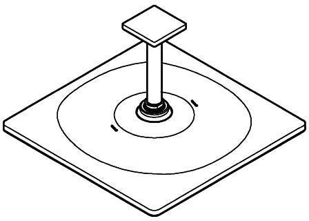 GROHE Rainshower Mono 310 Cube Kopfbrause-Set Deckenauslass 142 mm, 1 Strahl, 7,5 l/min, Chrom