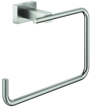 GROHE Handtuchring Essentials Cube 40510_1 aus Metall in Chrom – verdeckte Befestigung