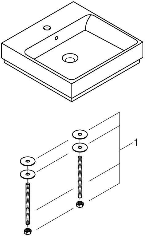 GROHE Cube Keramik Aufsatzwaschtisch 100 cm mit PureGuard und Überlauf – alpinweiß