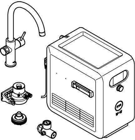GROHE Blue Professional C-Auslauf Spültisch-Einhandmischer mit Filterfunktion und Bluetooth/WLAN