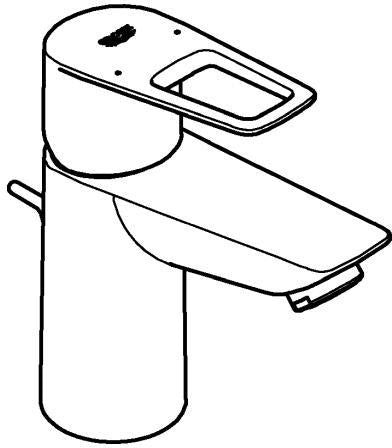 GROHE BauLoop Einhand-Waschtischbatterie S-Size 3,5 l/min chrom – Wasserhahn mit LowFlow