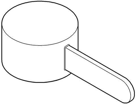 GROHE Hebel 46683 Chrom – Metallgriff für 35 mm Kartusche & Einhandmischer