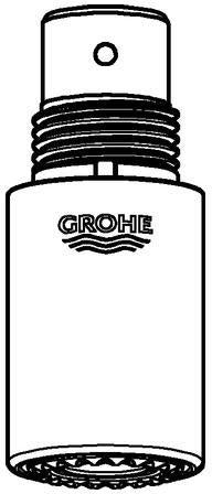 GROHE Strahlregler 13997 mit Innengewinde M22 x 1 – ohne Durchflussbegrenzung, inkl. Demontageschlüssel