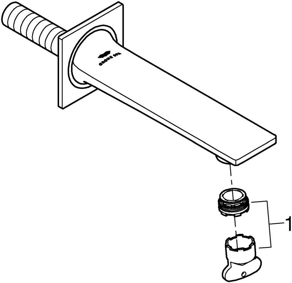 GROHE Allure Wanneneinlauf DN20 Wandmontage cool sunrise gebürstet