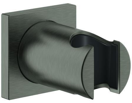 GROHE Rainshower Wandbrausehalter 27075 eckig hard graphite – nicht verstellbar, verdeckte Befestigung