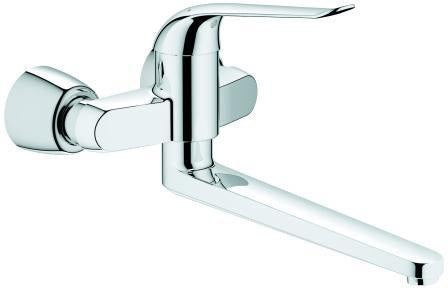 GROHE Euroeco Special Einhand-Waschtischbatterie 342 mm Ausladung, Wandmontage, Chrom