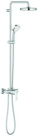 GROHE Tempesta Cosmopolitan System 210 Duschsystem mit Einhandmischer, chrom – Wandmontage, Kopf- & Handbrause
