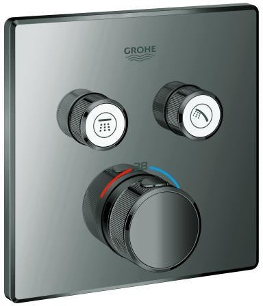 GROHE Grohtherm SmartControl Thermostat 29124 eckig 2 Absperrventile chrom