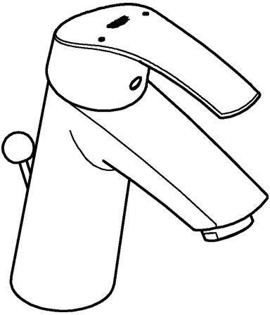 GROHE Eurosmart Einhand-Waschtischbatterie mittelhoch chrom mit SilkMove und EcoJoy