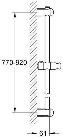 GROHE Euphoria Brausestange 900 mm Chrom mit Gleiter und FastFixation