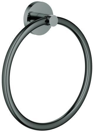 GROHE Essentials Handtuchring – Metall verchromt, verdeckte Befestigung, schwenkbar