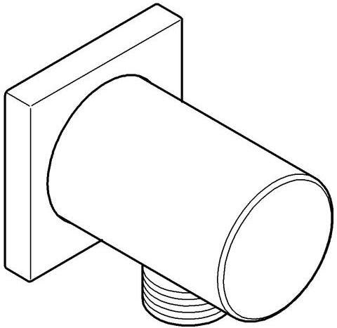 GROHE Rainshower Wandanschlussbogen 27076 mit Außengewinde und Rückstromsicherung in Chrom