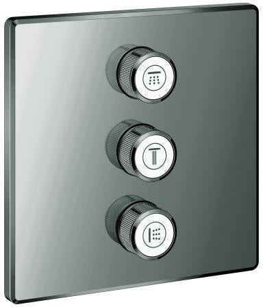 GROHE Grohtherm SmartControl 3-fach Unterputzventil Fertigmontageset eckig Chrom
