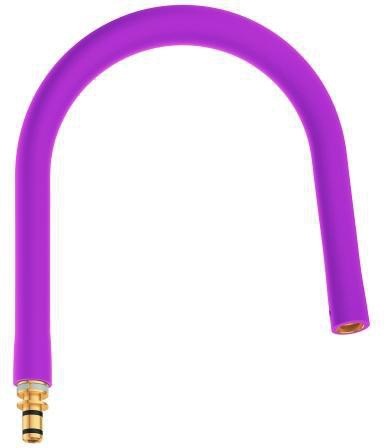 GROHE Schlauchauslauf 30321 für Essence Küchenarmatur – Flexibler C-Auslauf mit Profibrause in Dunkelbraun