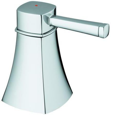GROHE Griff 48198 Grandera Markierung rot – Ersatzgriff in Chrom/Gold