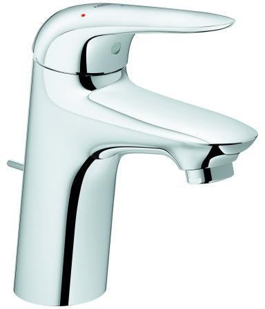 GROHE Eurostyle Einhand-Waschtischbatterie S-Size mit Kaltstart-Funktion und SilkMove Kartusche in Chrom
