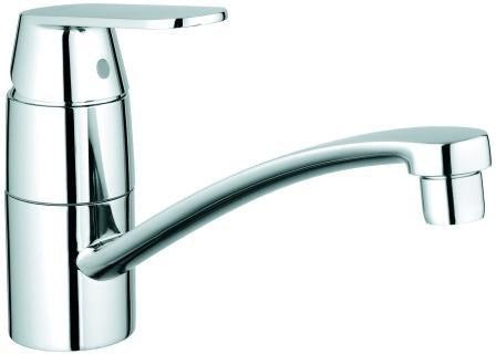 GROHE Eurosmart Cosmopolitan Spültisch-Einhandmischer für Vor-Fenster-Montage, flacher Auslauf, Chrom