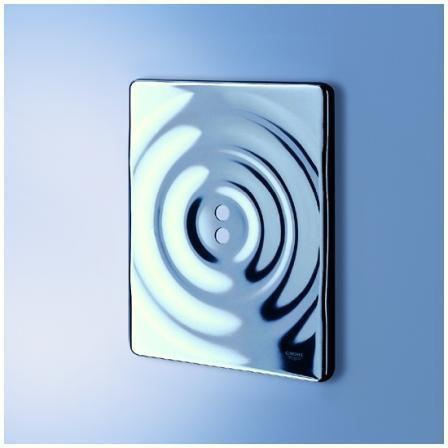 GROHE Tectron Surf Abdeckplatte 42193 ohne Elektronik – Chrom, 156 x 197 mm, LongLife Oberfläche