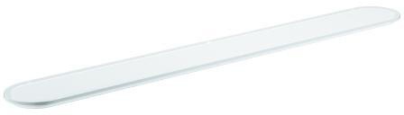 GROHE Selection Glasablage 41057 für Halter 41056, weißglas, 600 mm, verdeckte Befestigung