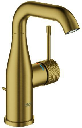 GROHE Essence Einhand-Waschtischbatterie M-Size Cool Sunrise gebürstet mit SilkMove und EcoJoy