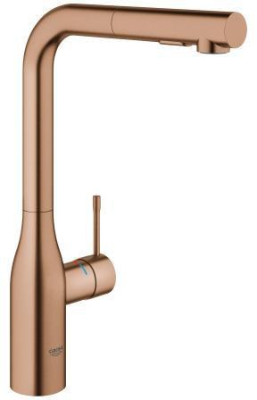 GROHE Essence Spültischbatterie mit ausziehbarer Spülbrause, cool sunrise gebürstet, 30504
