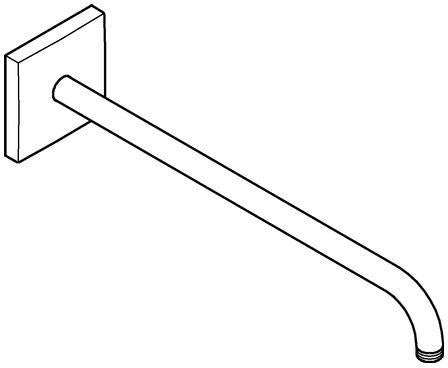 GROHE Rainshower Brausearm 422 mm Metall chrom eckige Rosette