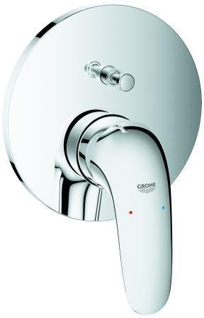 GROHE Eurostyle Einhand-Wannenbatterie Fertigmontageset – Chrom, mit Umstellung Wanne/Brause